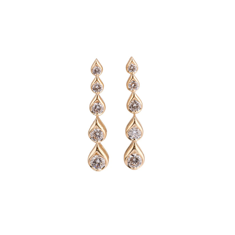 Dewdrop Five-Tier Diamond Cascade Earrings — view 1