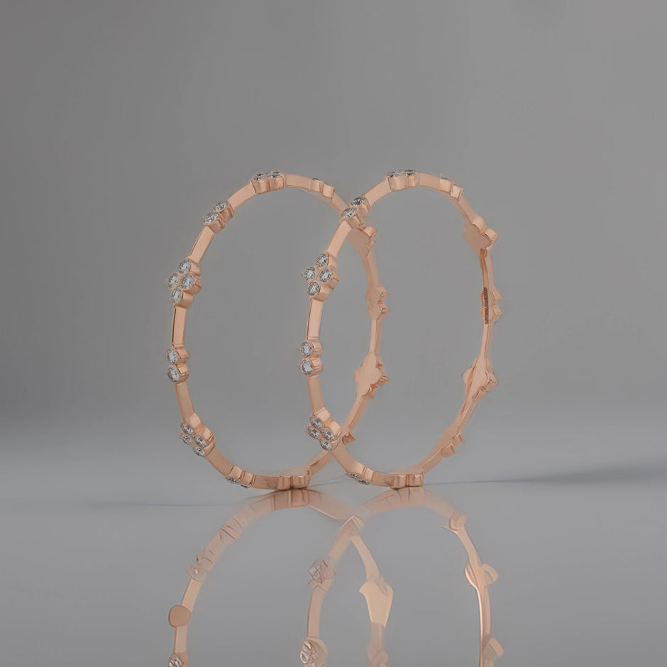 8.92 Ct Round Lab-Grown Diamond Bangle — view 1