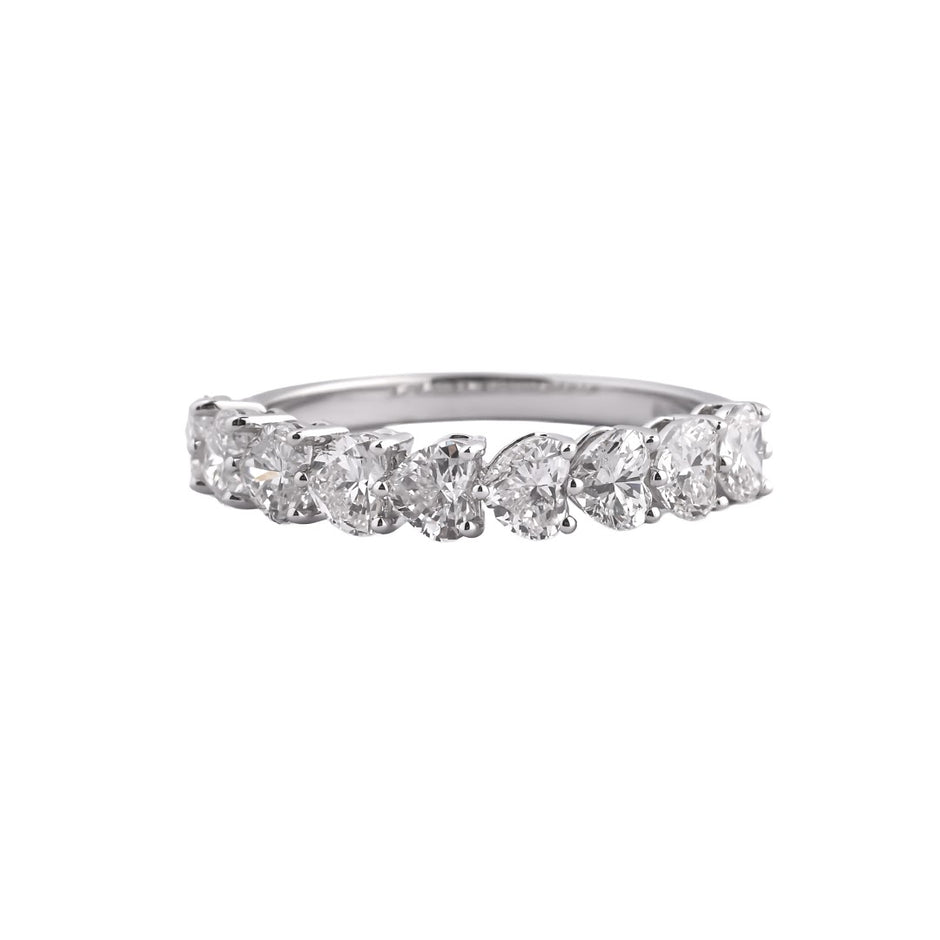 Oval Rhythm Diamond Line Band — view 1