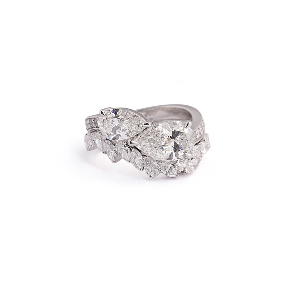 Multi-Shape Bypass Lab-Grown Diamond Ring - side view
