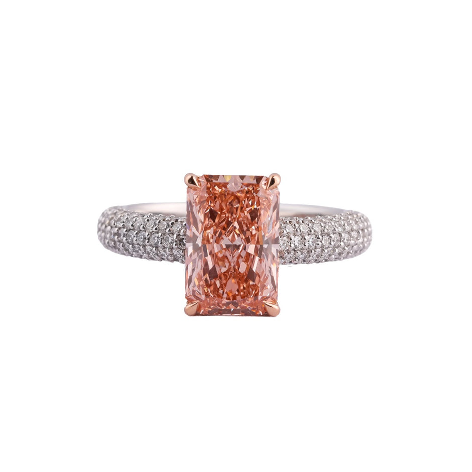 Rosé Radiant Pavé Statement Ring — view 1