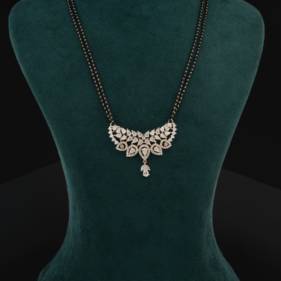 5.35 Carat Lab-Grown Diamond Mangalsutra with Colour Stones for Women - view 1
