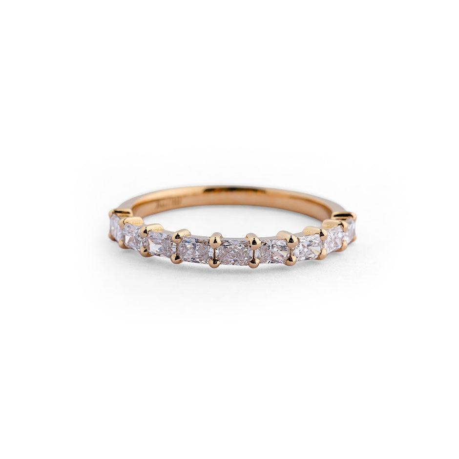 Petite Radiant Lab-Grown Diamond Band - front view