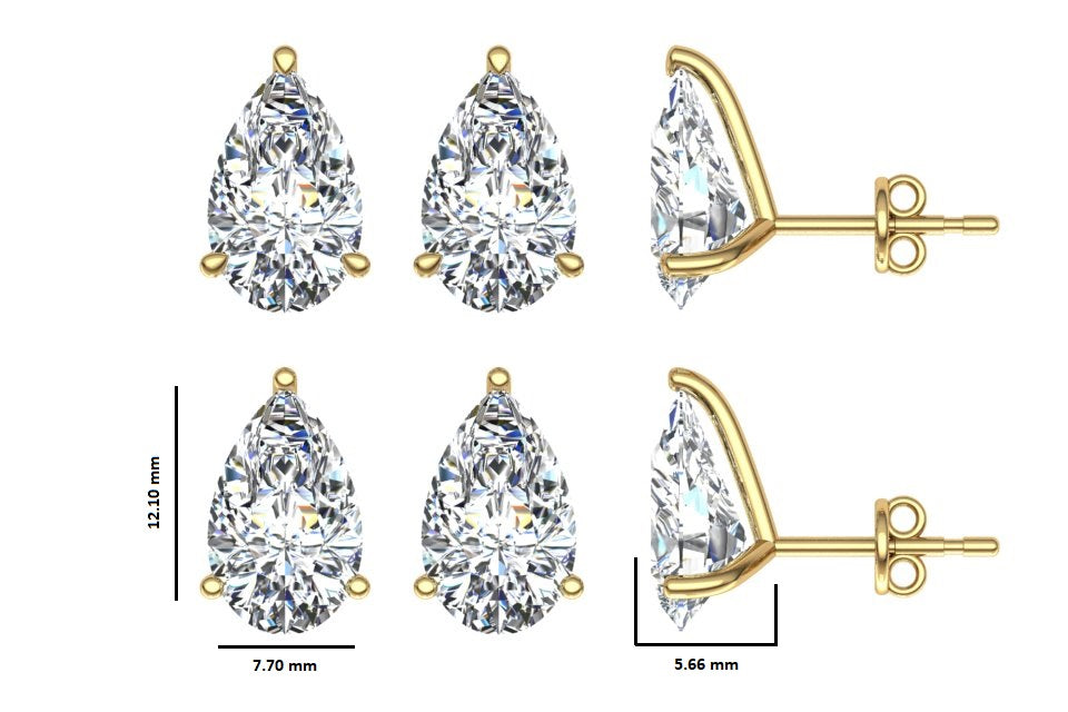 Classic Blissful Solitaire Lab Diamond Martini Studs Earrings
