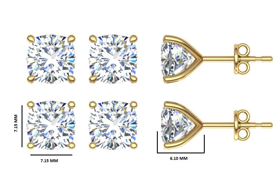 Classic Blissful Solitaire Lab Diamond Martini Studs Earrings