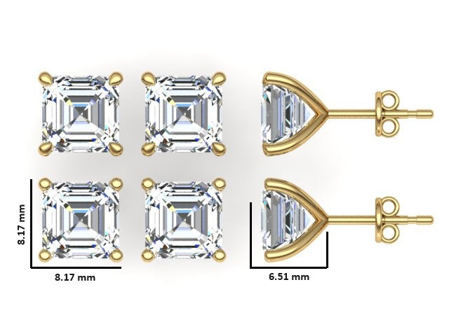 Classic Blissful Solitaire Lab Diamond Martini Studs Earrings
