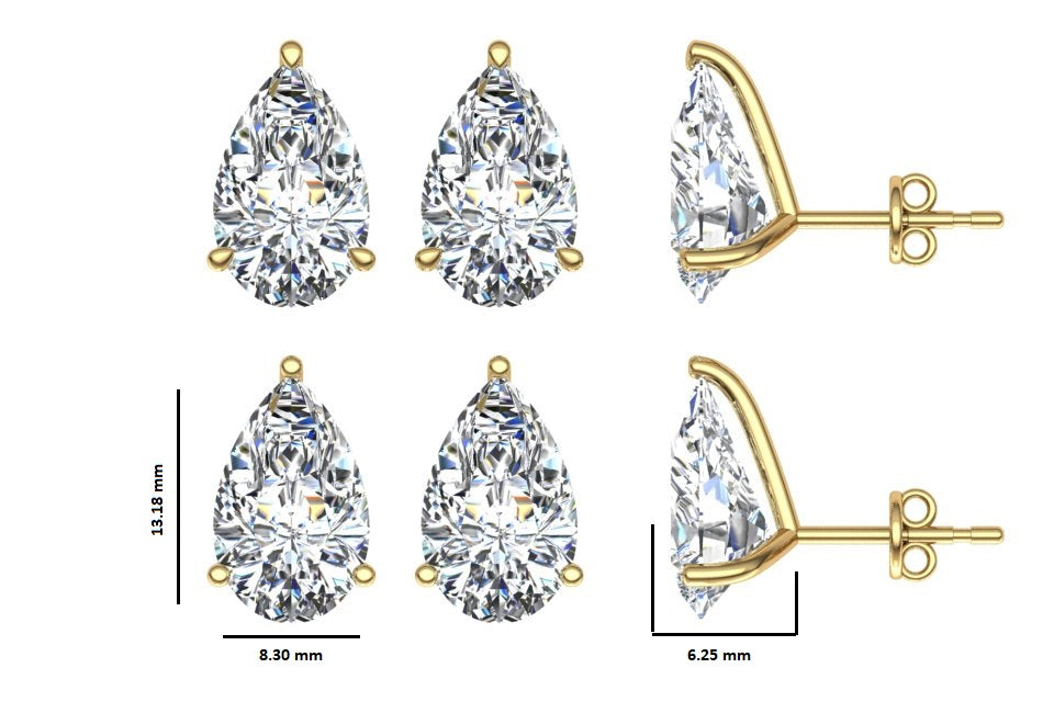 Classic Blissful Solitaire Lab Diamond Martini Studs Earrings