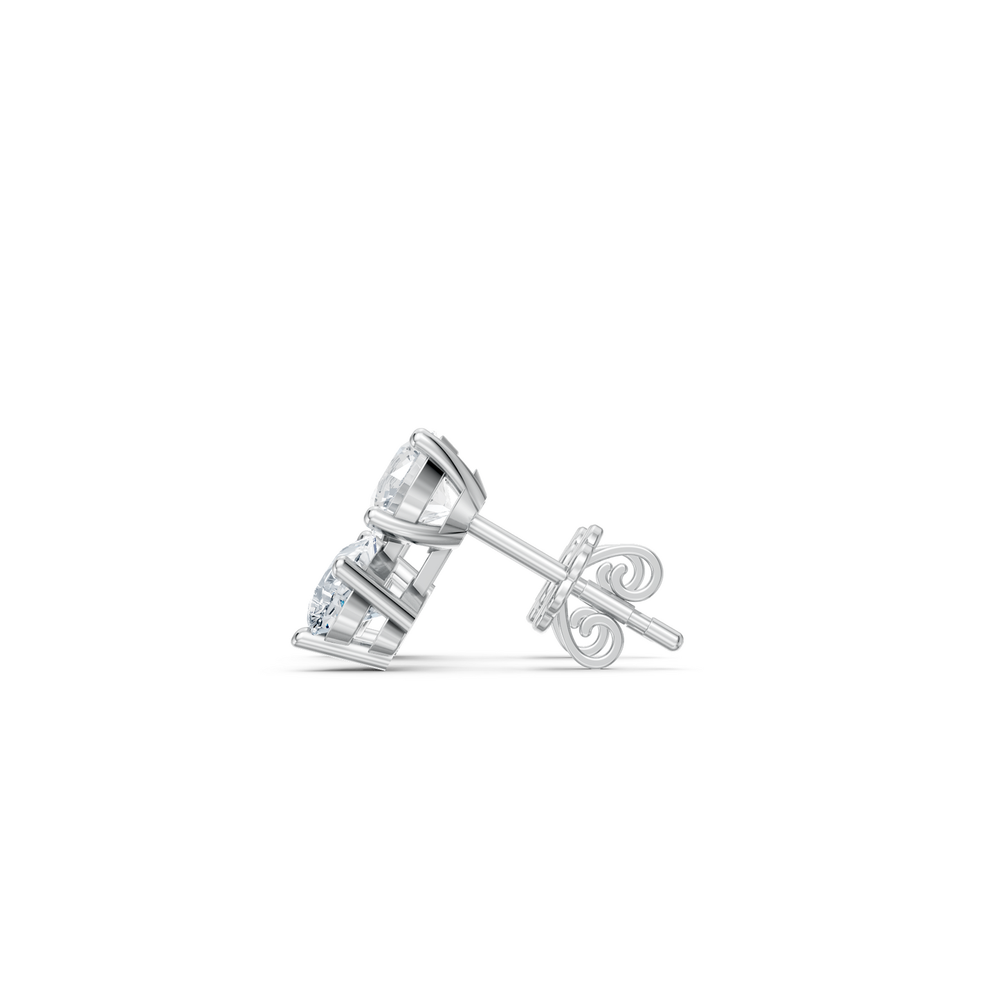 Premium Two Stone Chic Lab Diamond Earrings