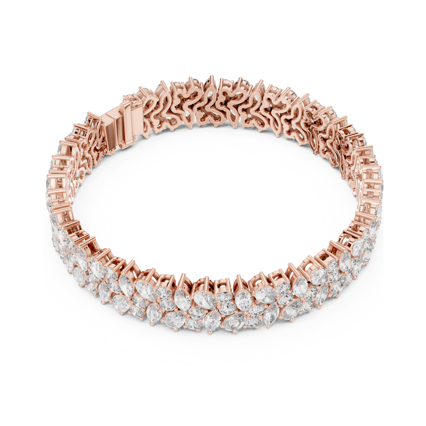 Exquisite Multi Shape Lab Diamond Tennis Bracelet for Everlasting Togetherness