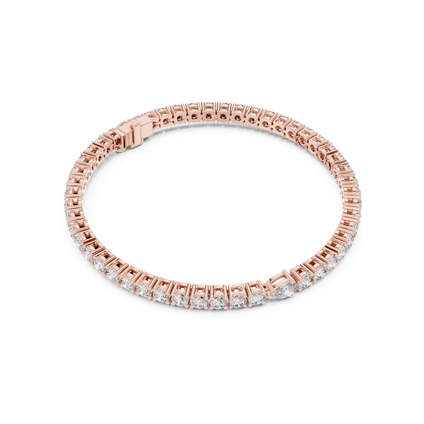 Classic Round Tennis Bracelet With Lab Diamonds