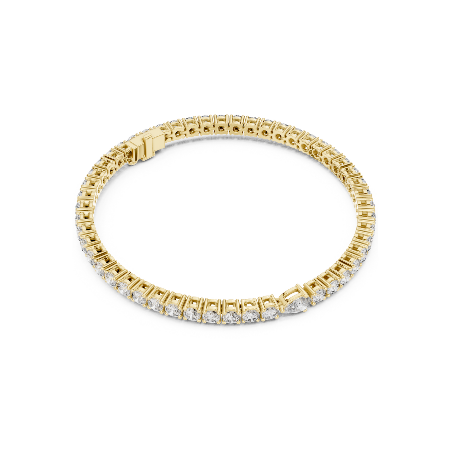 Classic Round Tennis Bracelet With Lab Diamonds