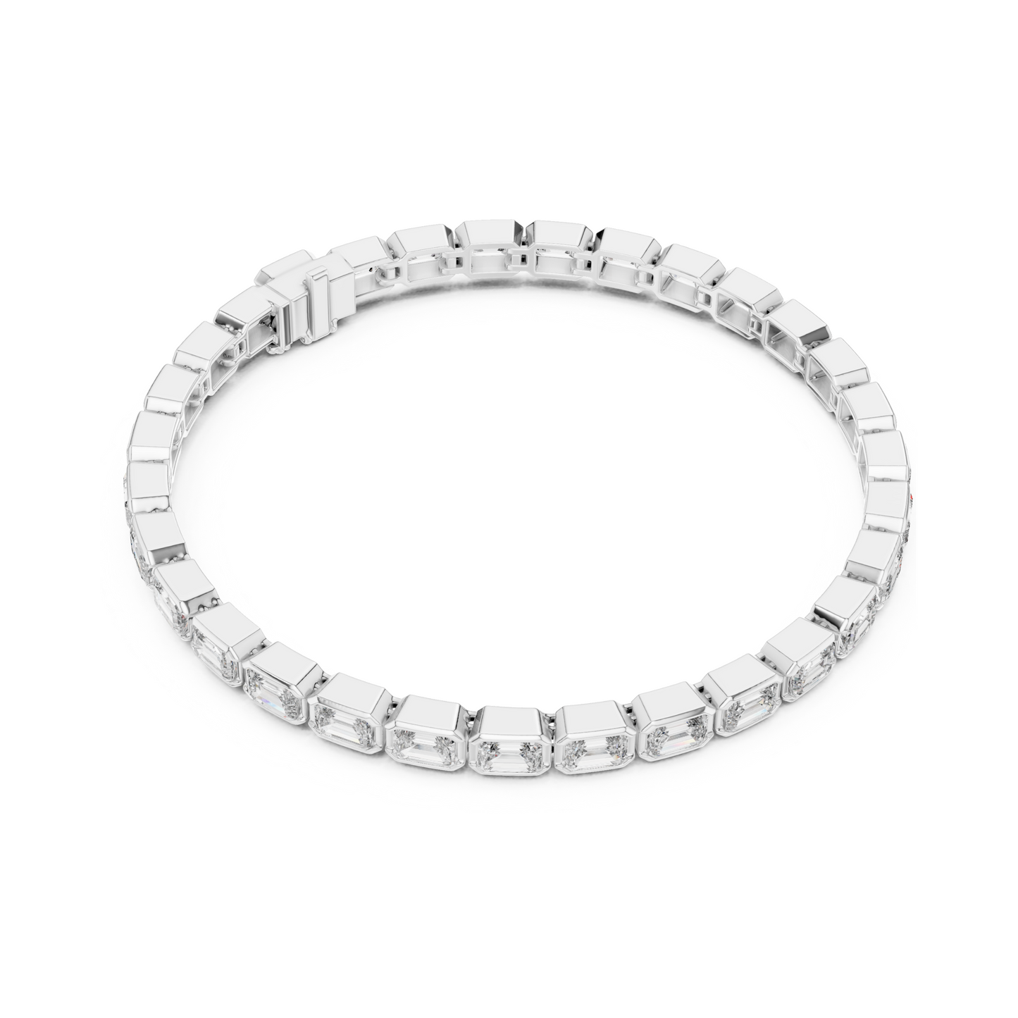 Lustro Grace Emerald Lab Diamond Tennis Bracelet For Special Occasion