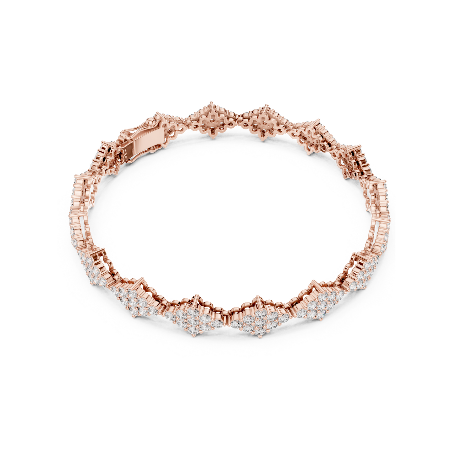 Golden Empress Lab Diamond Designer Tennis Bracelet For Women