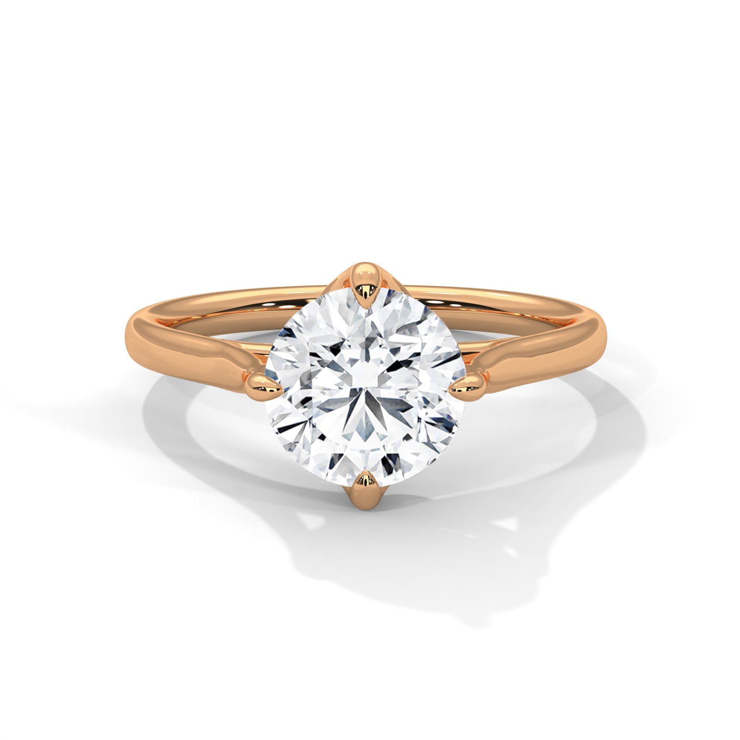 Promise Simple Ring in 2 Carat Round Lab Diamond