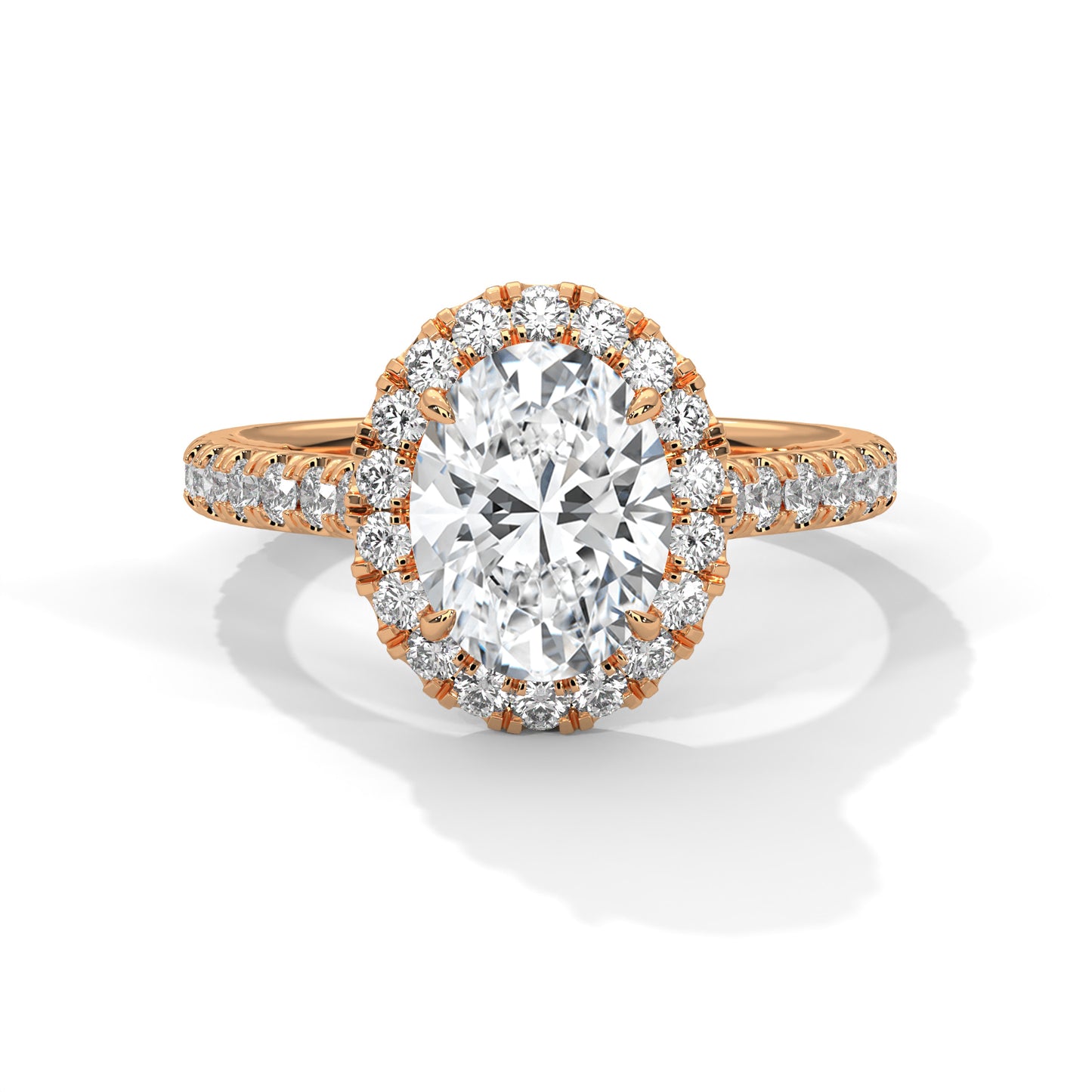 2 Carat Solitaire Oval Shape Lab Diamond Wedding Ring