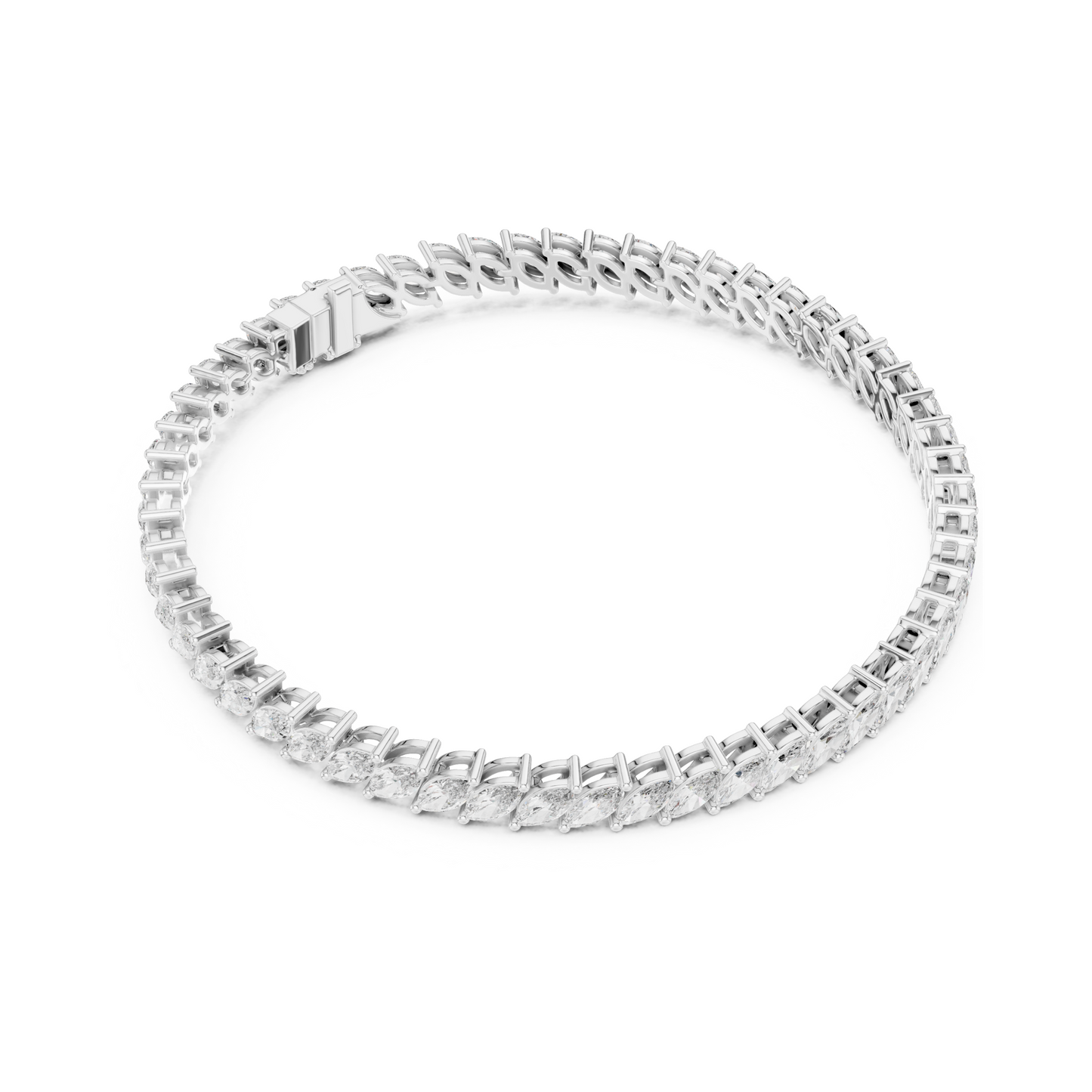 True Love Marquise Cut Lab Grown Diamond Tennis Bracelet