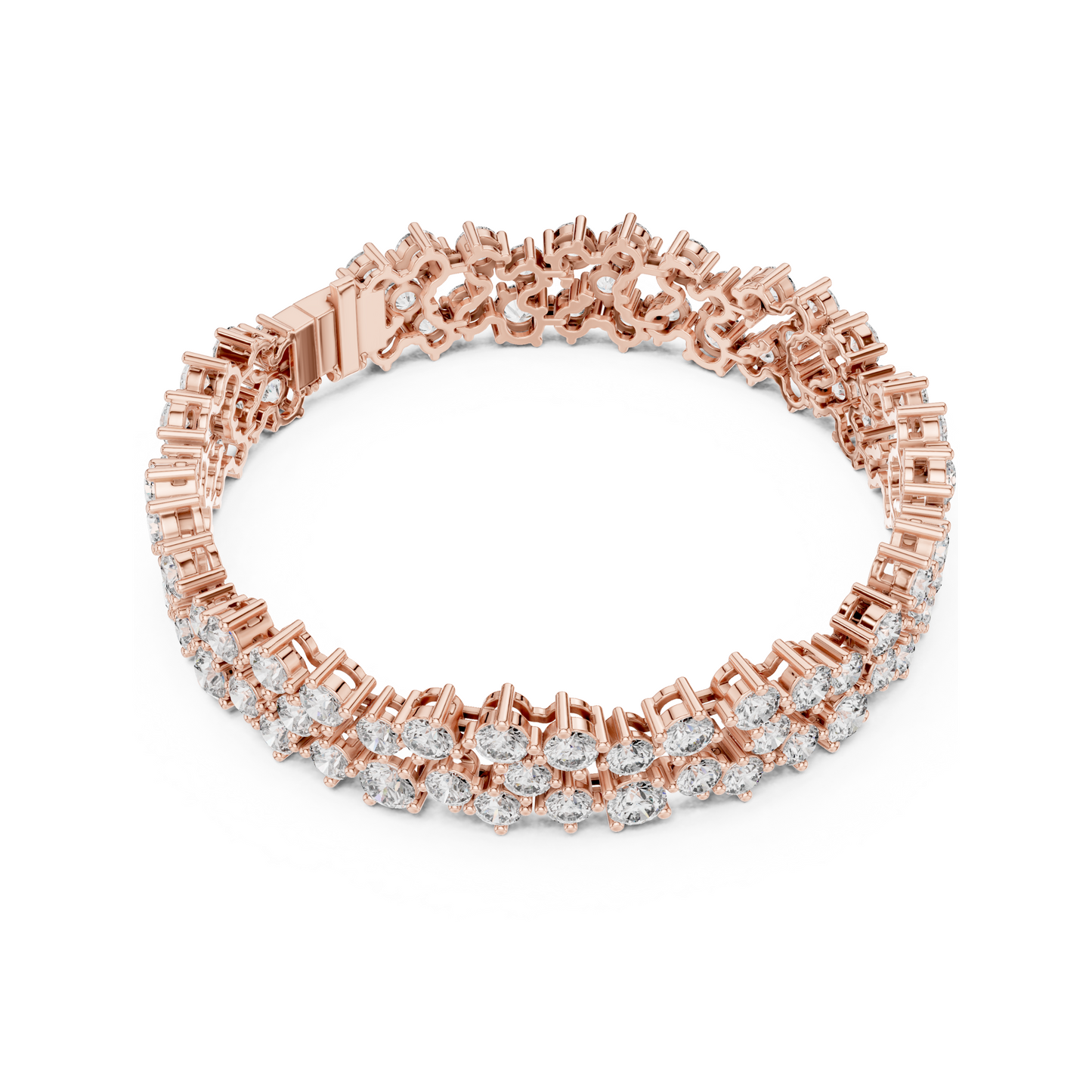 Stunning Layered Spark Lab Diamond Tennis Bracelet For Gorgeous Women