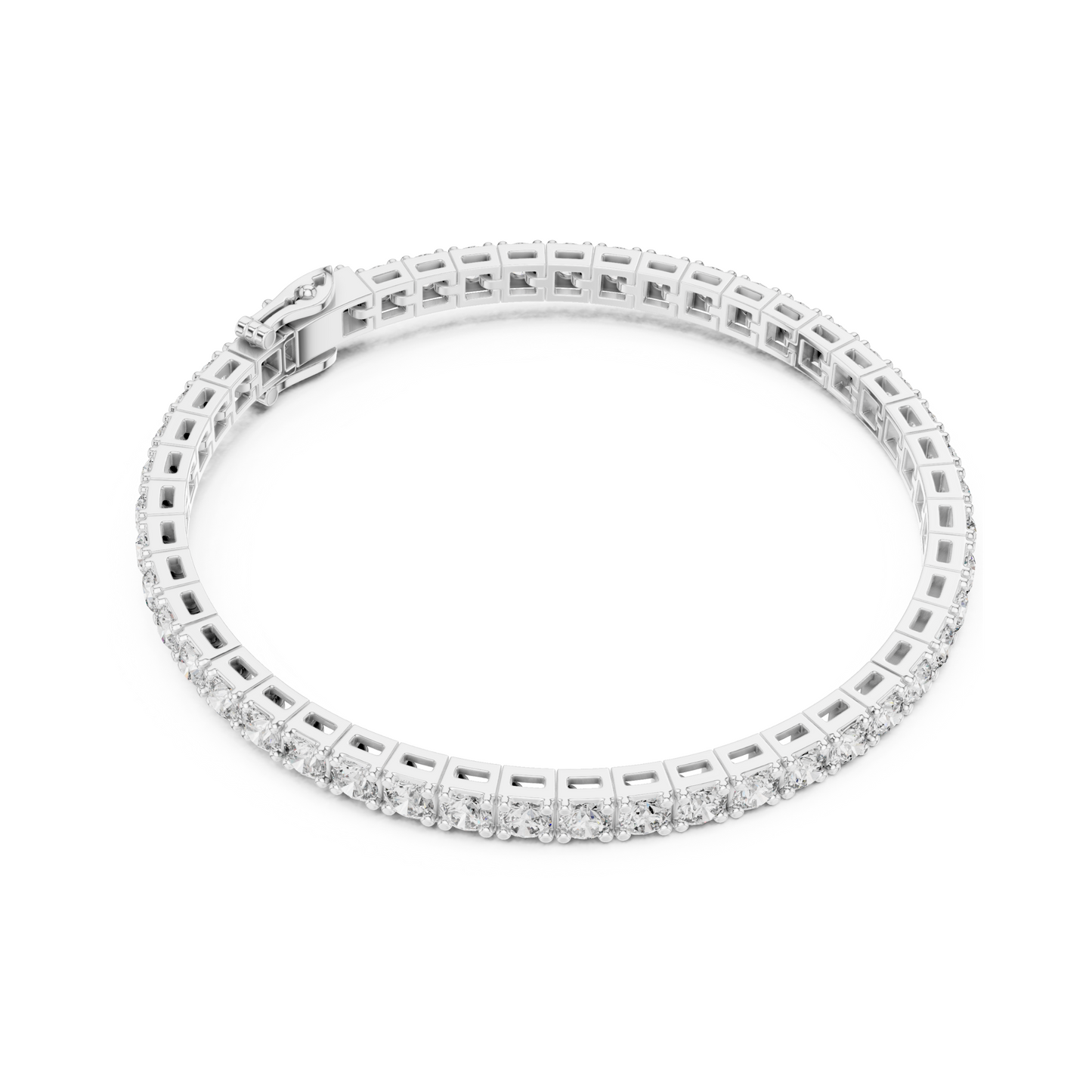 Majestic Spark Round Lab Diamond Tennis Bracelet – Precious Gift for Her