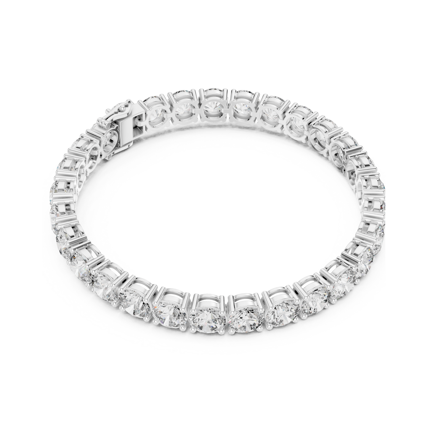 Queenly Crafted Lab Diamond Tennis Bracelet