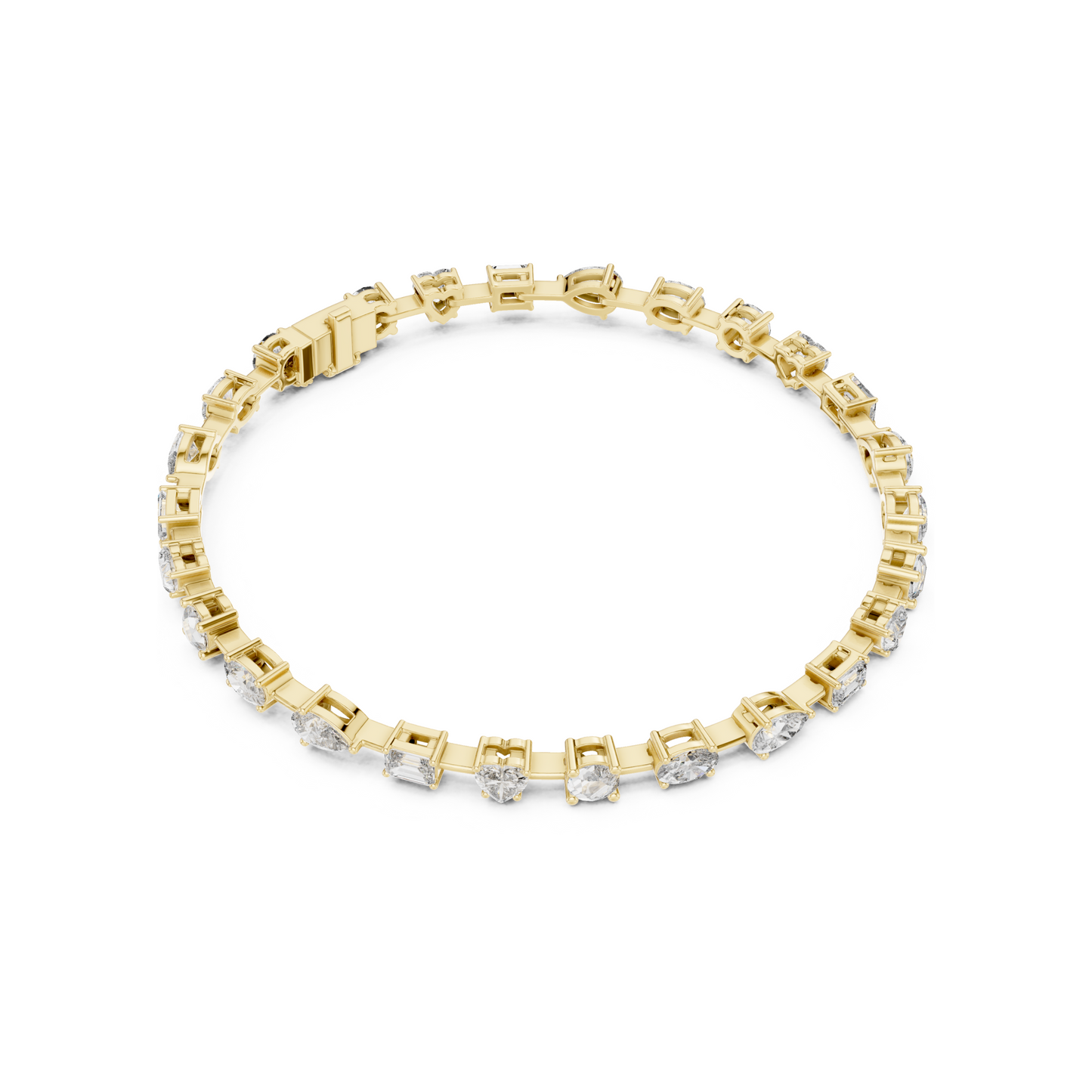 Architectural Essence Lab Diamond Multi-Cut Tennis Bracelet For Gifting