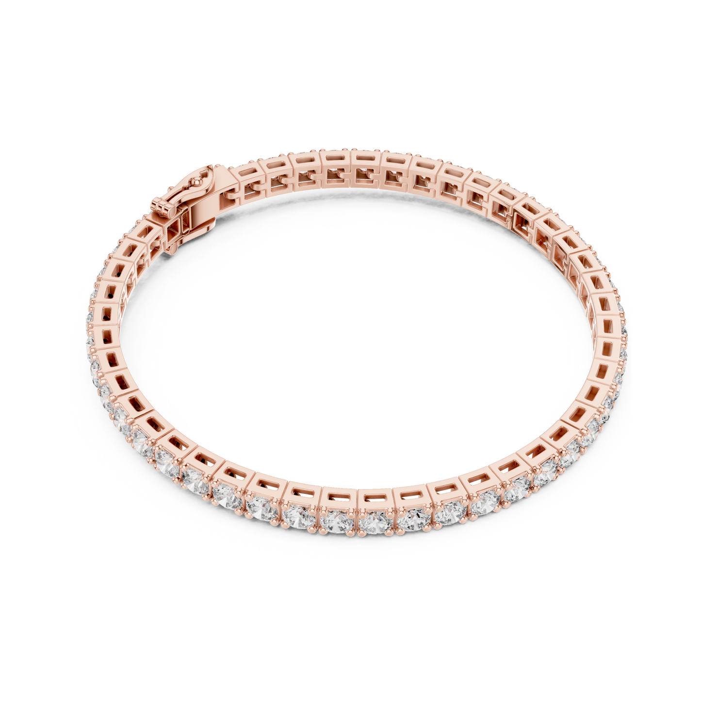 Majestic Spark Round Lab Diamond Tennis Bracelet – Precious Gift for Her