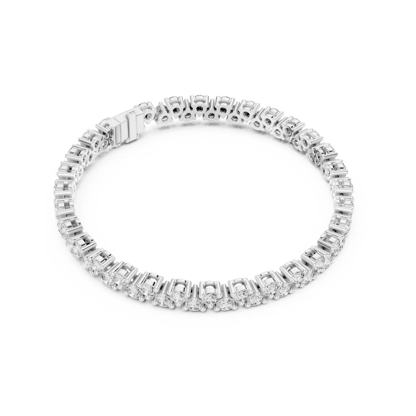Lustrous Lab Diamond Tennis Band – Classic Round Cut Luxury Bracelet for Women