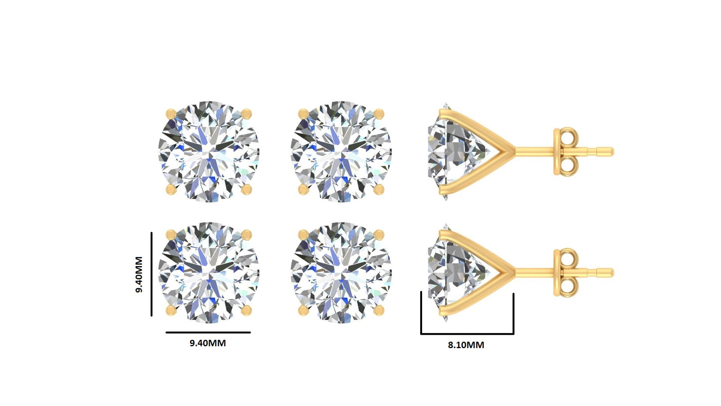 Classic Blissful Solitaire Lab Diamond Martini Studs Earrings
