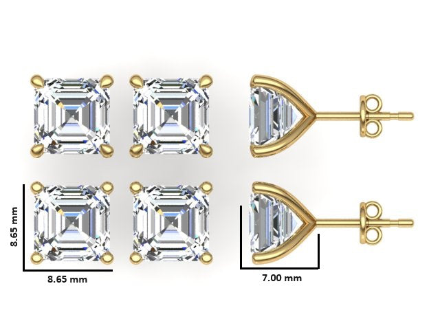 Classic Blissful Solitaire Lab Diamond Martini Studs Earrings