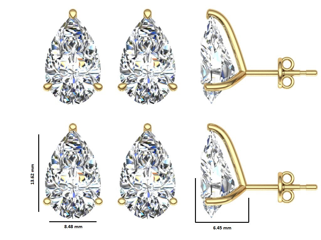 Classic Blissful Solitaire Lab Diamond Martini Studs Earrings