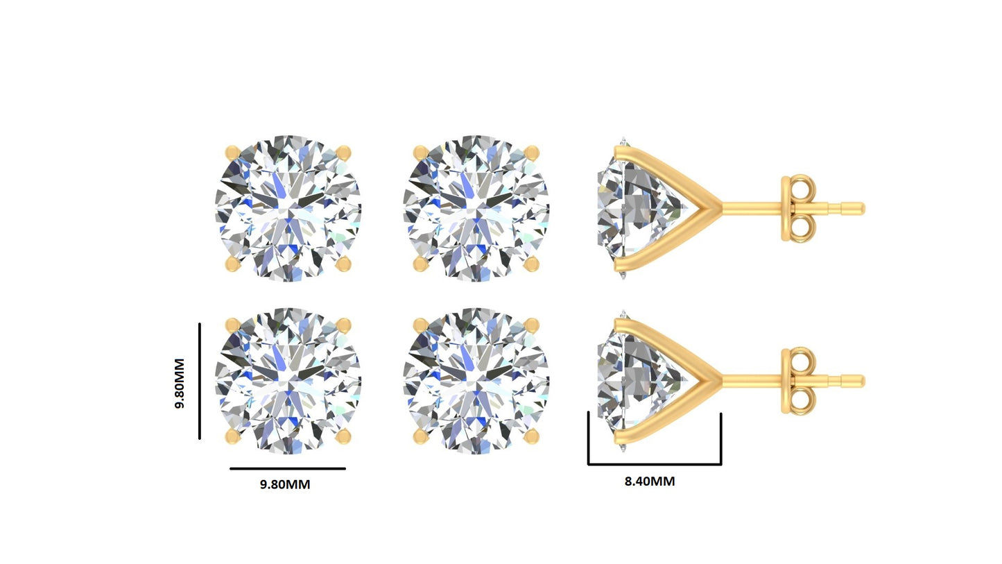 Classic Blissful Solitaire Lab Diamond Martini Studs Earrings