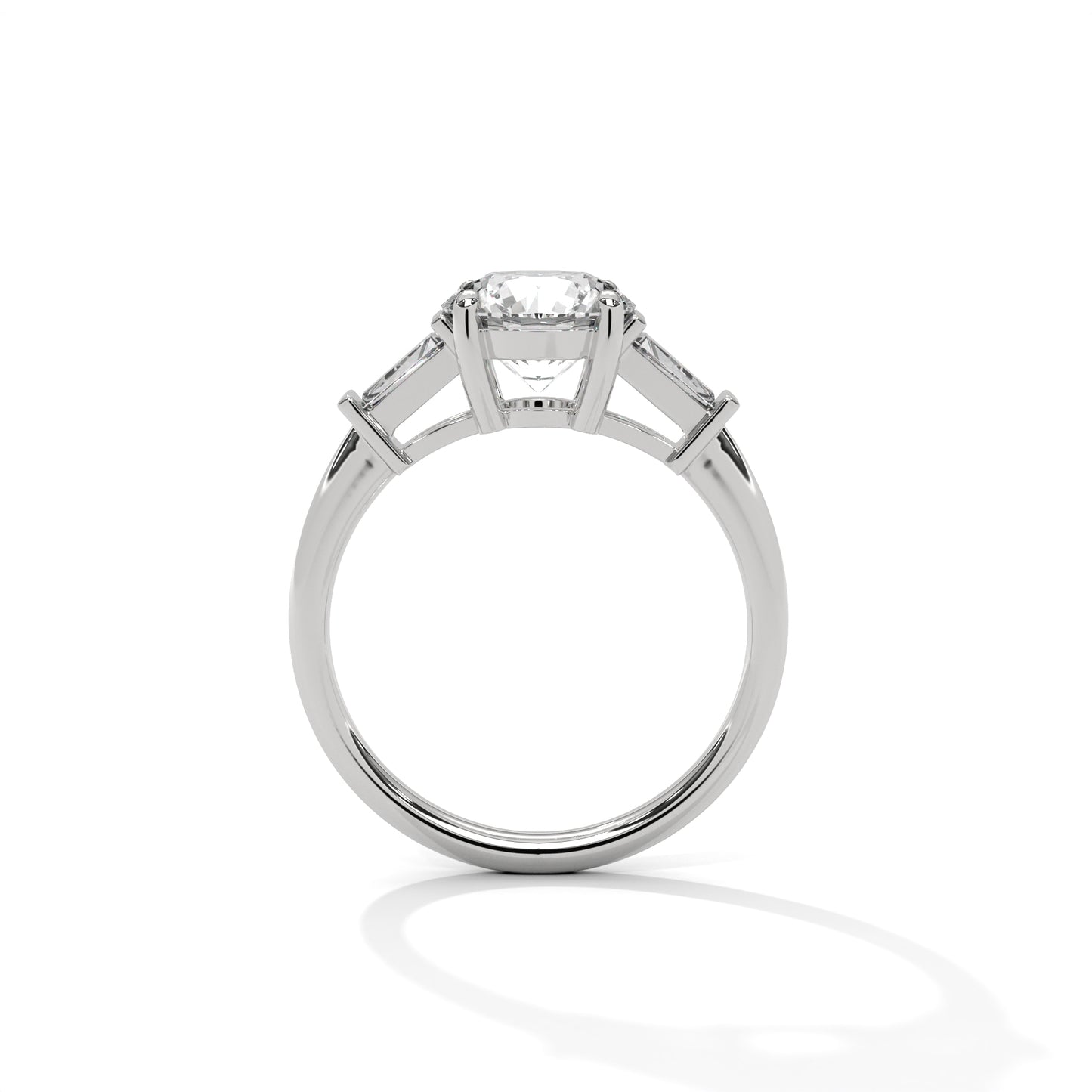 2 Carat Round Three Stone Lab Diamond Wedding Ring