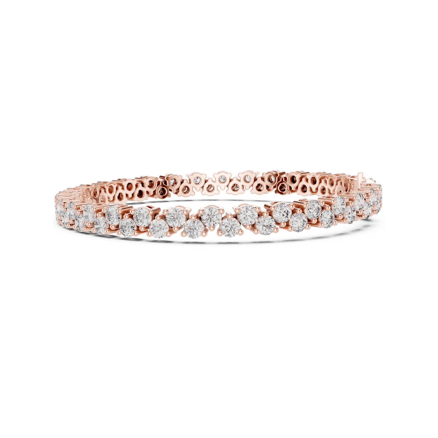 Lustrous Lab Diamond Tennis Band – Classic Round Cut Luxury Bracelet for Women