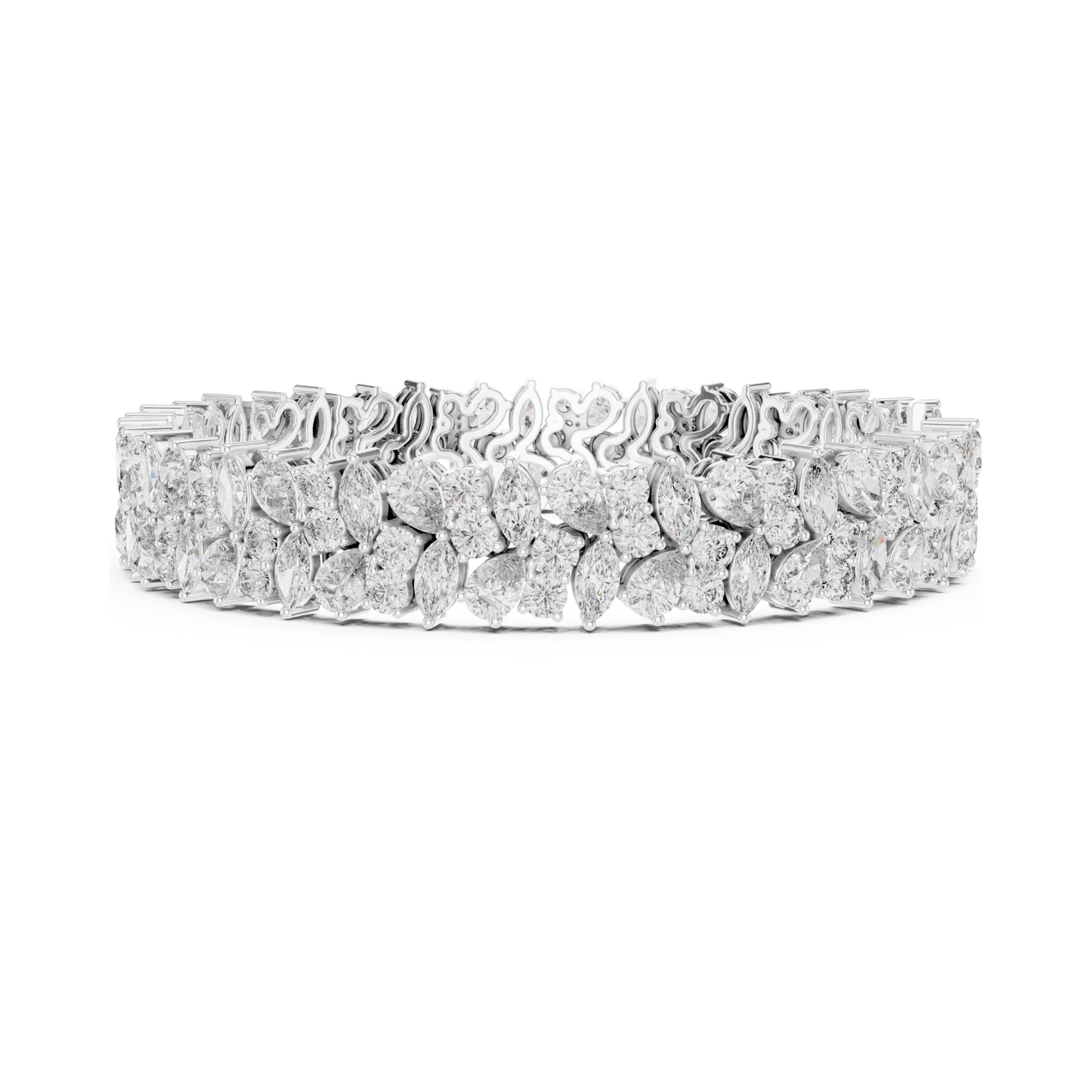 Exquisite Multi Shape Lab Diamond Tennis Bracelet for Everlasting Togetherness