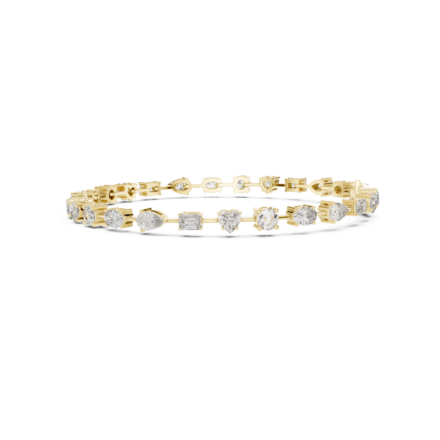 Architectural Essence Lab Diamond Multi-Cut Tennis Bracelet For Gifting