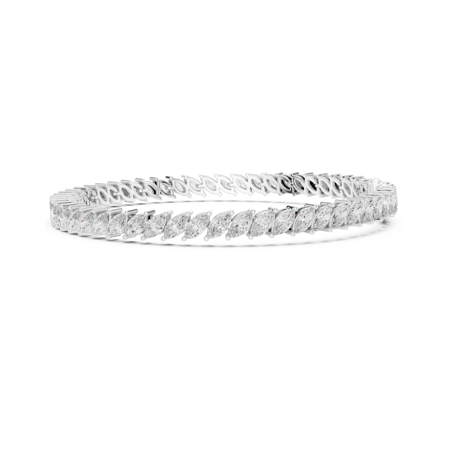 True Love Marquise Cut Lab Grown Diamond Tennis Bracelet