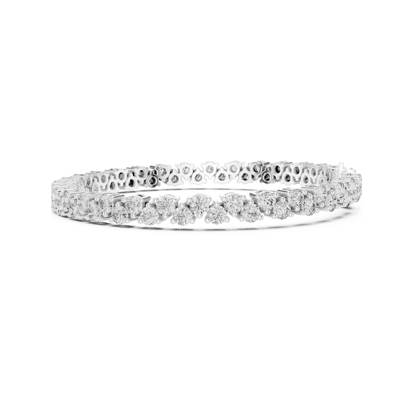 Lustrous Lab Diamond Tennis Band – Classic Round Cut Luxury Bracelet for Women