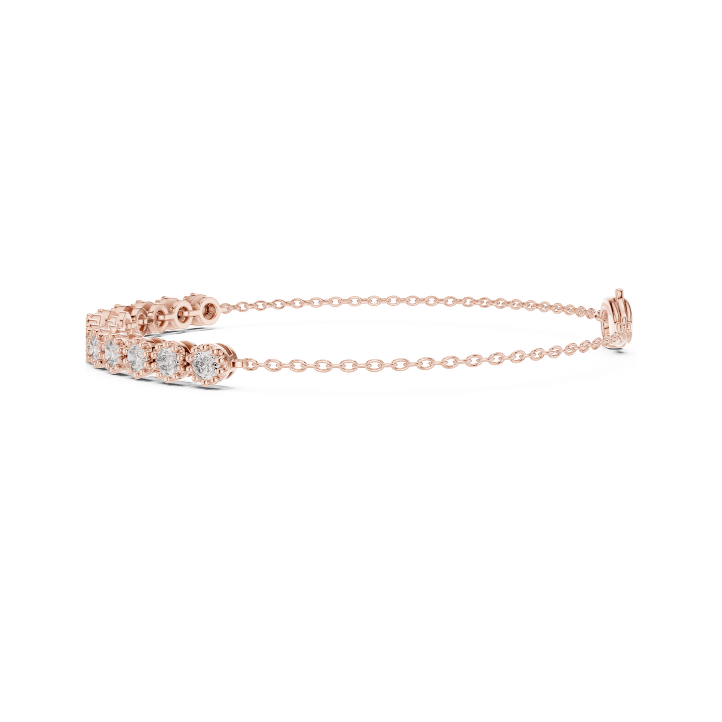 Office Chic Round Lab Diamond Tennis Chain Bracelet – Pocket-Friendly Luxury for Working Women