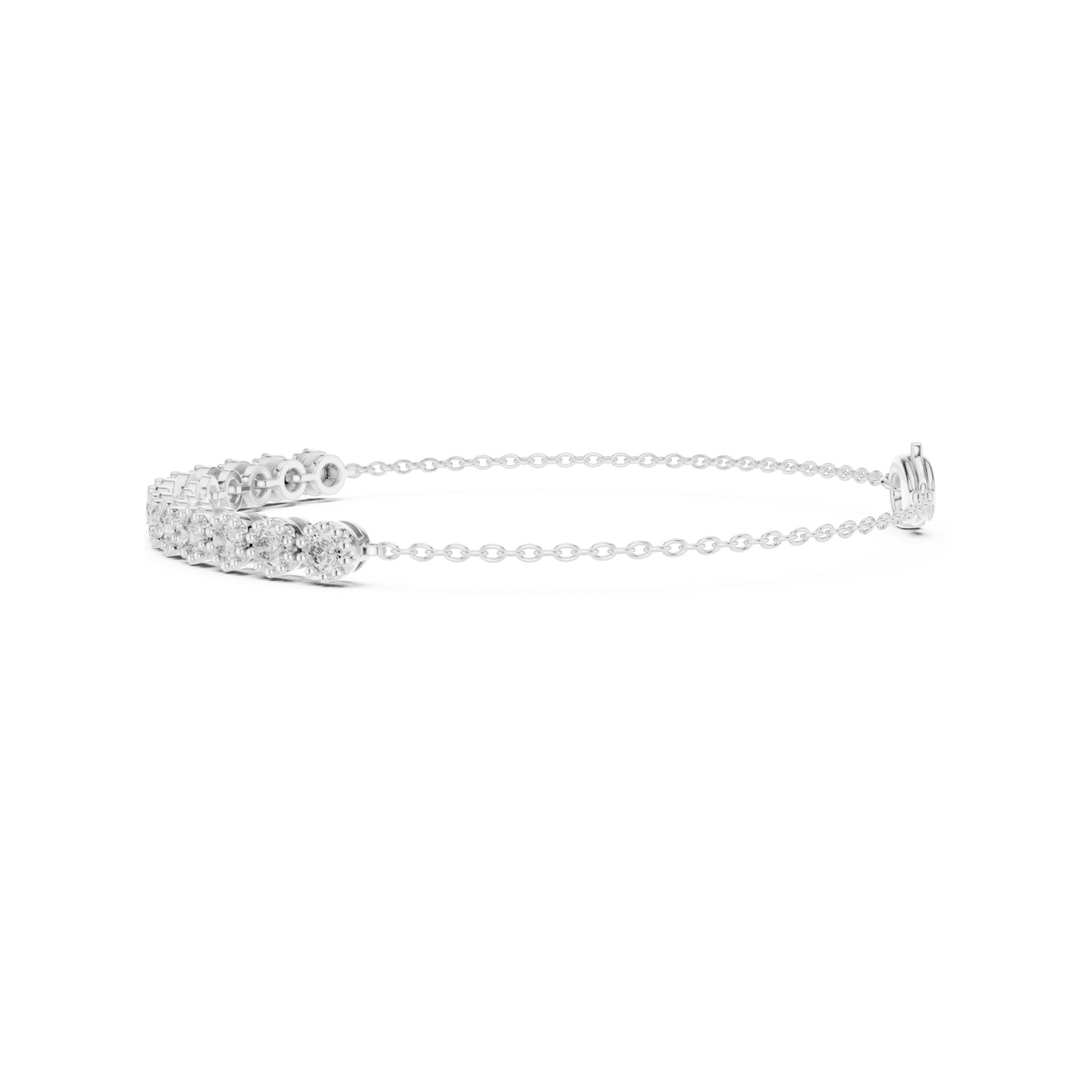 Office Chic Round Lab Diamond Tennis Chain Bracelet – Pocket-Friendly Luxury for Working Women