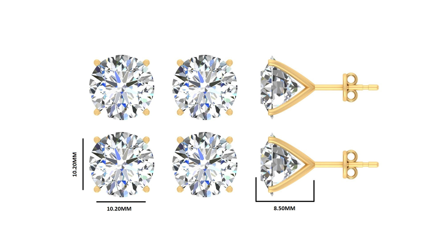 Classic Blissful Solitaire Lab Diamond Martini Studs Earrings