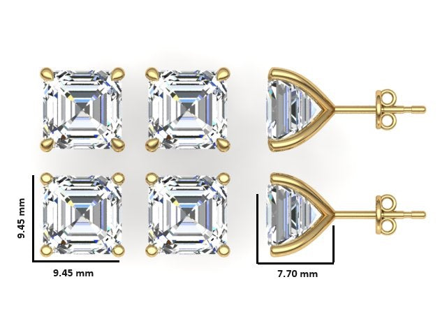 Classic Blissful Solitaire Lab Diamond Martini Studs Earrings