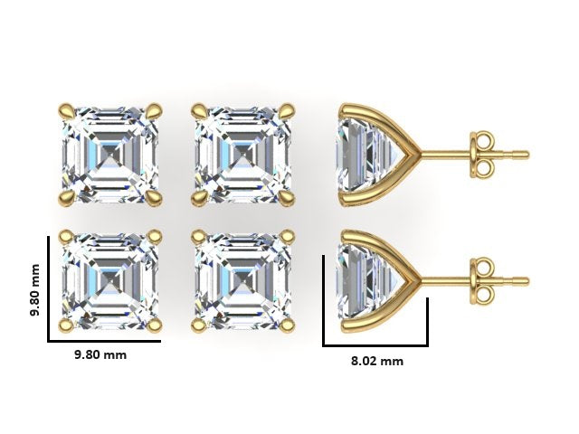 Classic Blissful Solitaire Lab Diamond Martini Studs Earrings