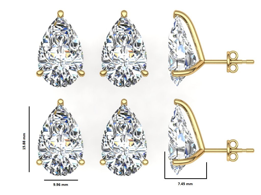 Classic Blissful Solitaire Lab Diamond Martini Studs Earrings