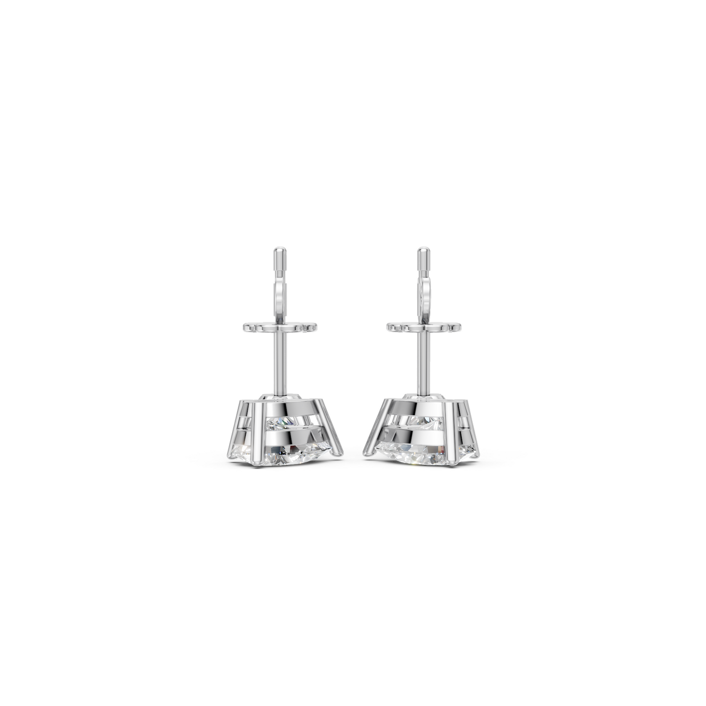 Premium Two Stone Chic Lab Diamond Earrings
