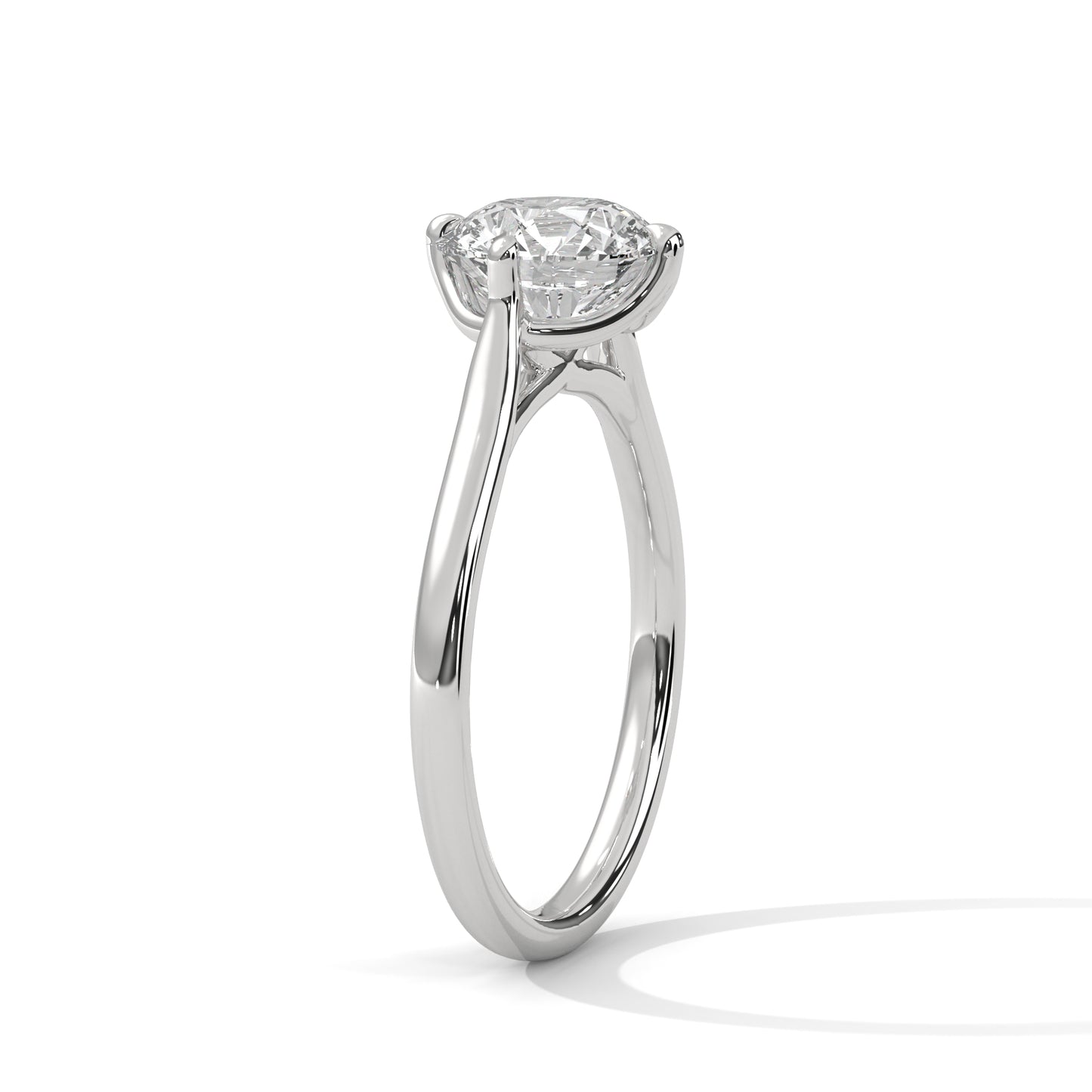 Promise Simple Ring in 2 Carat Round Lab Diamond