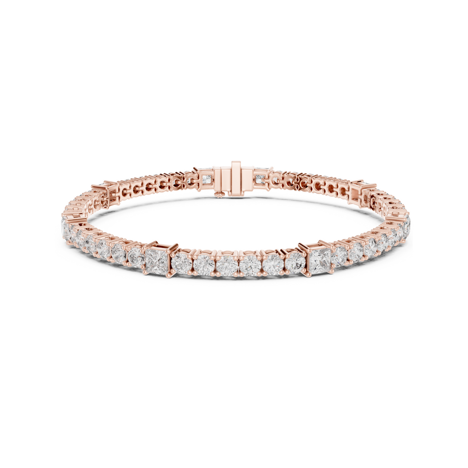 Crown of Success Lab Diamond Tennis Bracelet – Graduation Gift for Princess