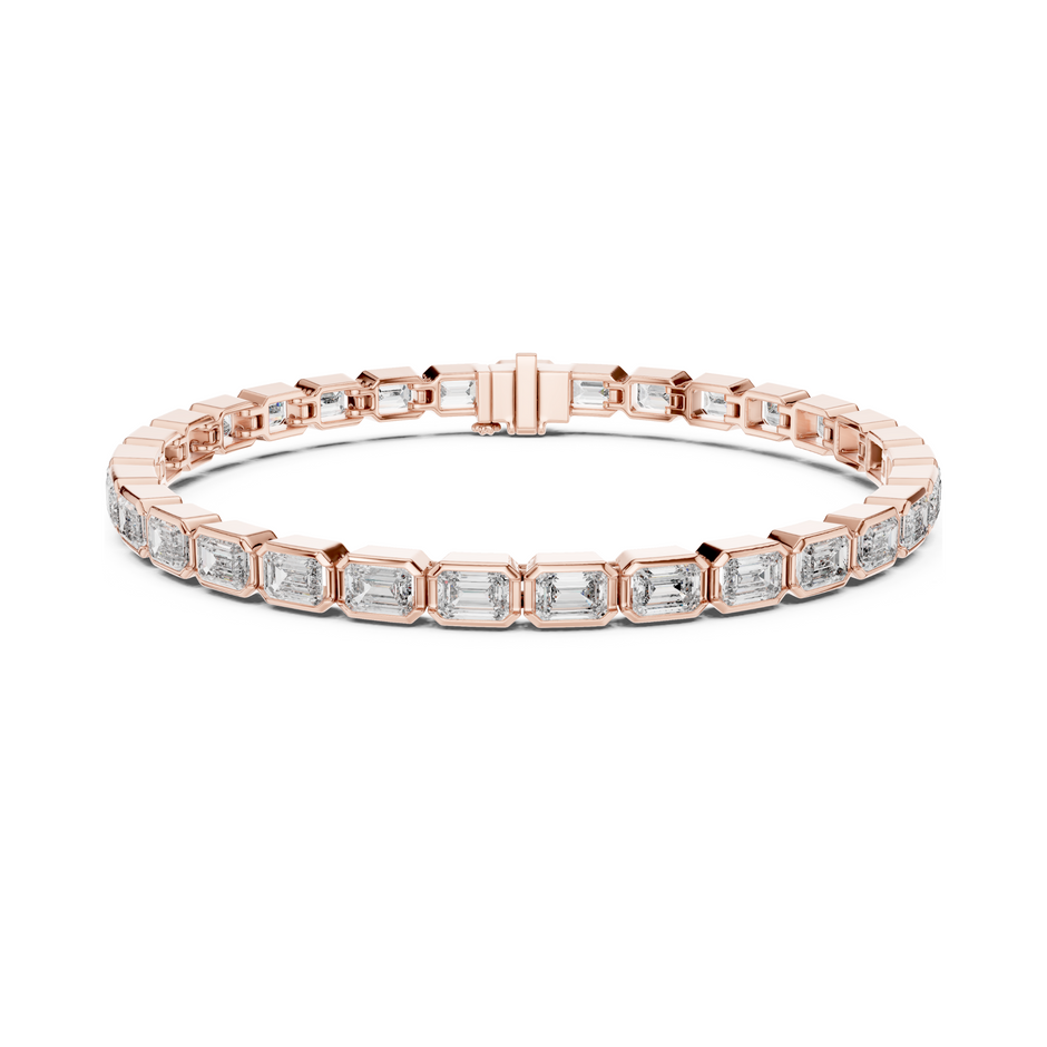 Lustro Grace Emerald Lab Diamond Tennis Bracelet For Special Occasion