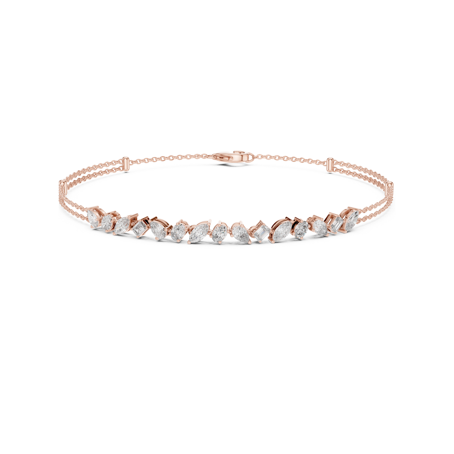 Timeless Bond Multi-Shape Lab Diamond Tennis Bracelet - A Token of Friendship & Luxury