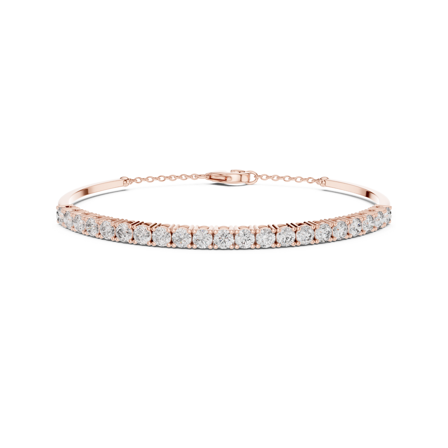 Idiom of Style And Budget Luxury Lab Diamond Tennis Bracelet With Chain For Office Wear