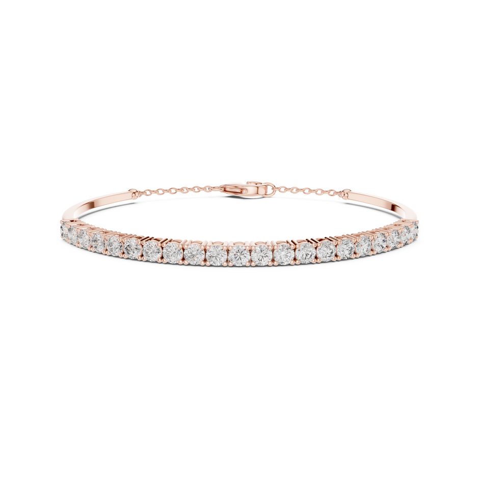 Idiom of Style And Budget Luxury Lab Diamond Tennis Bracelet With Chain For Office Wear