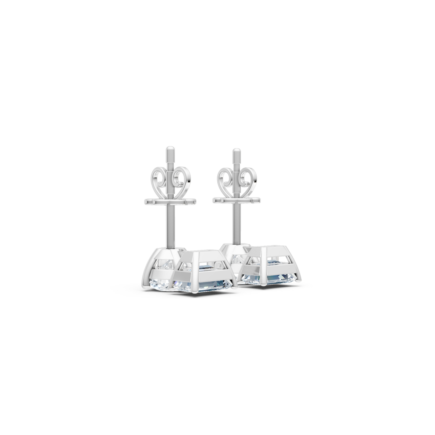Shining Diva Duo Lab Diamond Studs Earrings